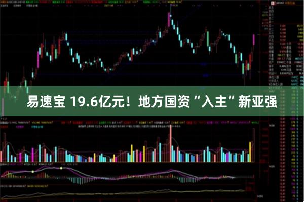 易速宝 19.6亿元！地方国资“入主”新亚强